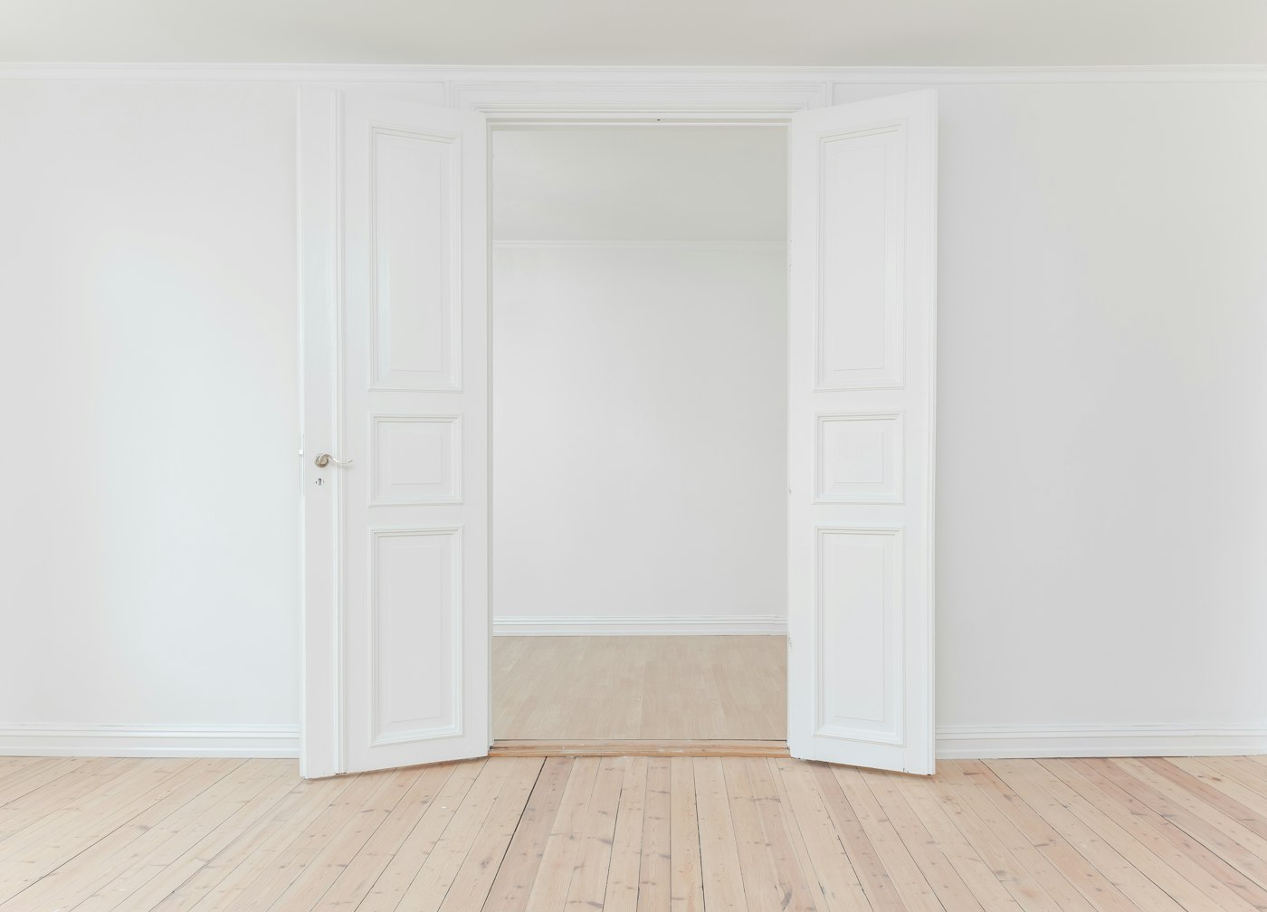 An empty room and open doorway ready for a new routine